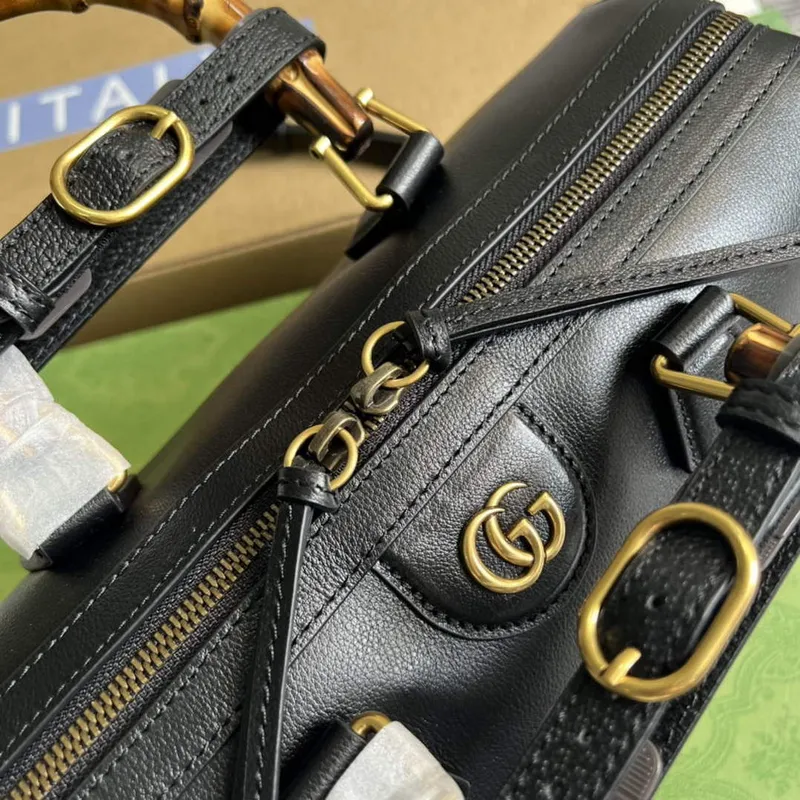 Gucci 655663 Gucci Diana Japonsko Limitovaná Malá Taška s Horním Úchopem Černá