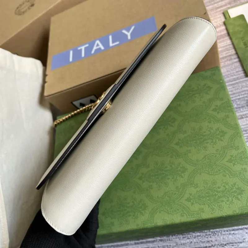 Gucci 675794 Gucci Diana Malá Kabelka přes Rameno Bílá