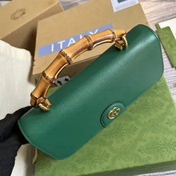 Gucci 675794 Gucci Diana Malá Kabelka přes Rameno Zelená
