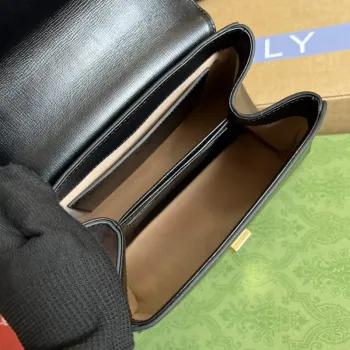 Gucci 703848 Gucci Horsebit 1955 Mini Taška Černá