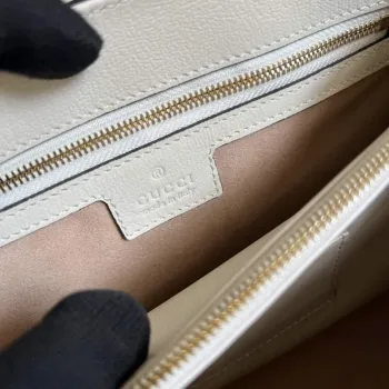 Gucci 702049 Horsebit 1955 Střední taška Bílá