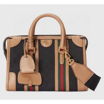 Gucci 715772 Malá taška s horním uchopem s dvojitým G Černá