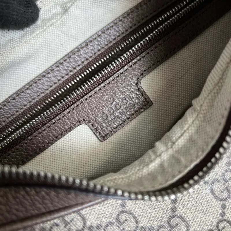 Gucci 702823 Gucci Attache velká kabelka přes rameno Béžová a ebenová