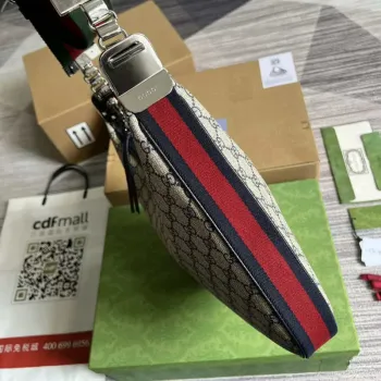 Gucci 702823 Gucci Attache velká kabelka přes rameno béžová a modrá