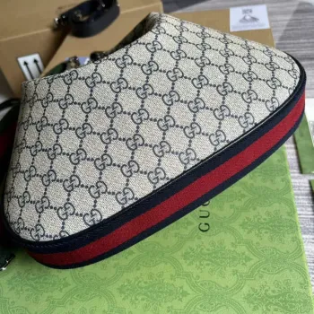 Gucci 702823 Gucci Attache velká kabelka přes rameno béžová a modrá