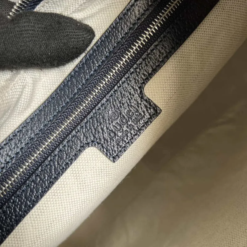 Gucci 702823 Gucci Attache velká kabelka přes rameno béžová a modrá