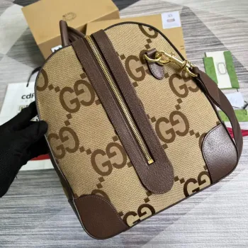 Gucci 696039 Jumbo GG Velká cestovní taška Hnědá