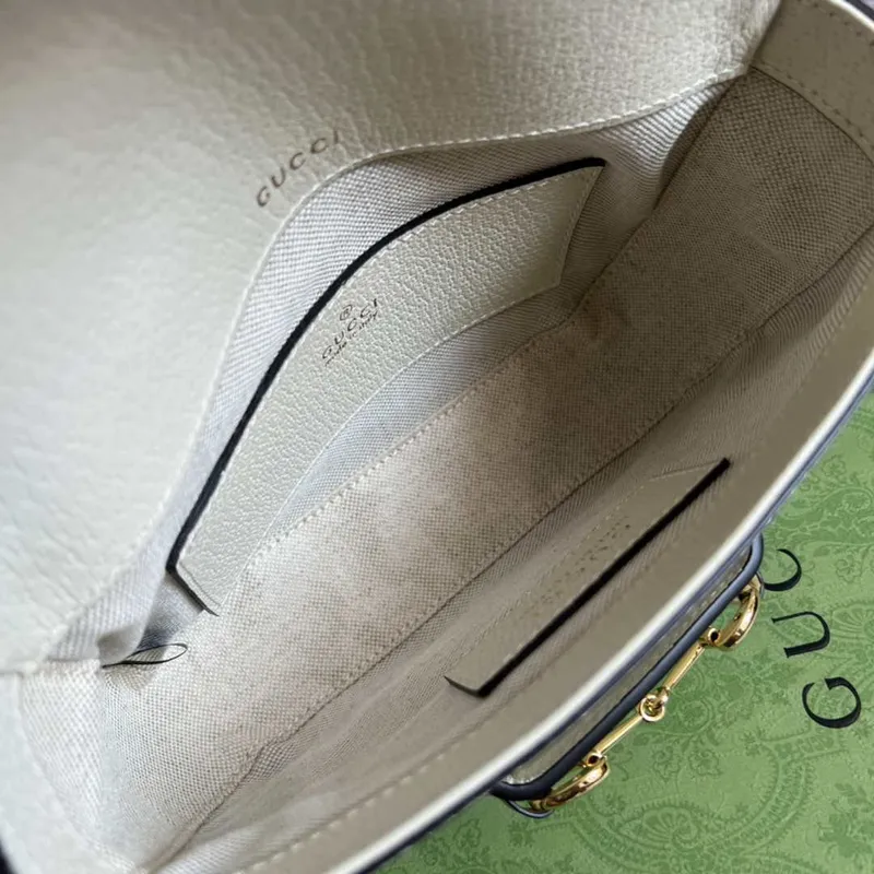 Gucci 658574 Gucci Horsebit 1955 Mini Taška béžová kůže