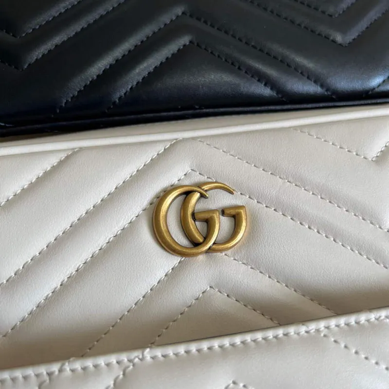 Gucci 699758 Double G víceúčelová mini taška Bílá
