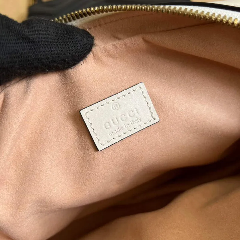 Gucci 699758 Double G víceúčelová mini taška Bílá