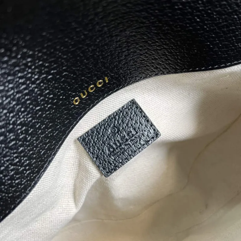 Adidas x Gucci 658574 Horsebit 1955 mini taška černá a bílá kůže