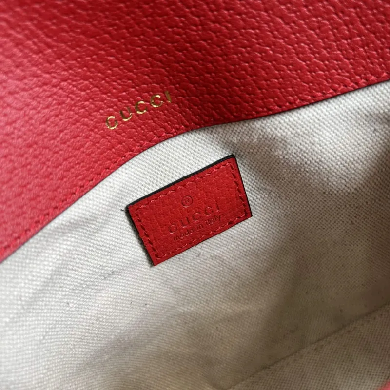 Adidas x Gucci 658574 Horsebit 1955 mini taška červená a bílá kůže