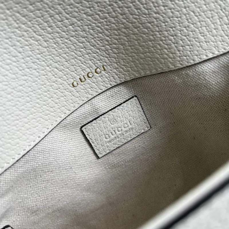 Adidas x Gucci 658574 Horsebit 1955 mini taška bílá a černá kůže