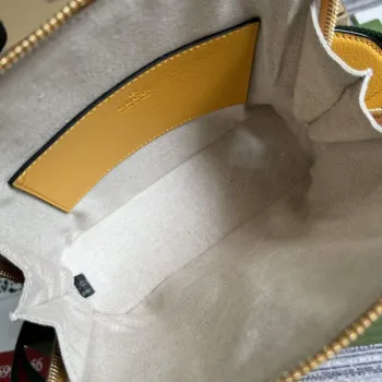 Adidas x Gucci 677212 Horsebit 1955 mini taška Žlutá a černá kůže