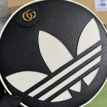 Adidas x Gucci Ophidia ramenní taška 702626 Černá kůže