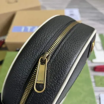 Adidas x Gucci Ophidia ramenní taška 702626 Černá kůže