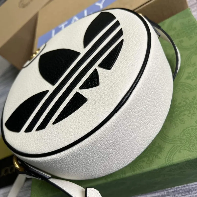 Adidas x Gucci Ophidia ramenní taška 702626 Bílá kůže