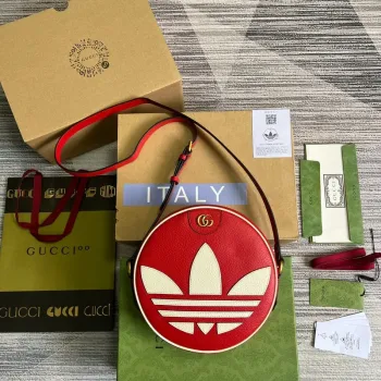 Adidas x Gucci Ophidia ramenní taška 702626 Červená kůže