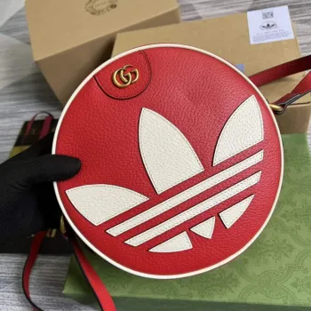 Adidas x Gucci Ophidia ramenní taška 702626 Červená kůže