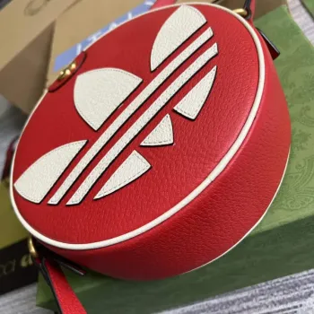 Adidas x Gucci Ophidia ramenní taška 702626 Červená kůže