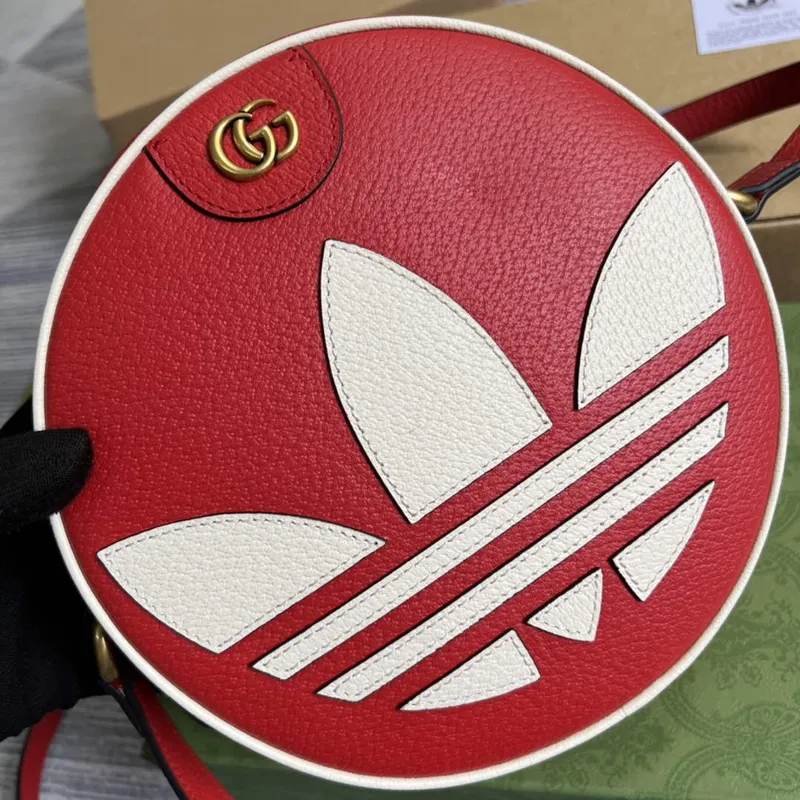 Adidas x Gucci Ophidia ramenní taška 702626 Červená kůže