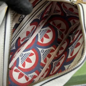 Adidas x Gucci malá ramenní taška 702427 Bílá kůže