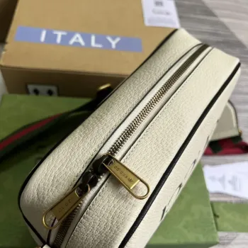 Adidas x Gucci malá ramenní taška 702427 Bílá kůže