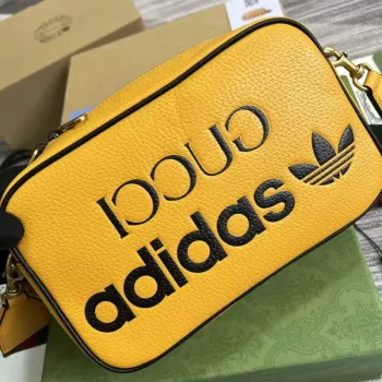 Adidas x Gucci malá ramenní taška 702427 Žlutá kůže