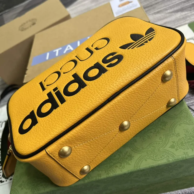 Adidas x Gucci malá ramenní taška 702427 Žlutá kůže
