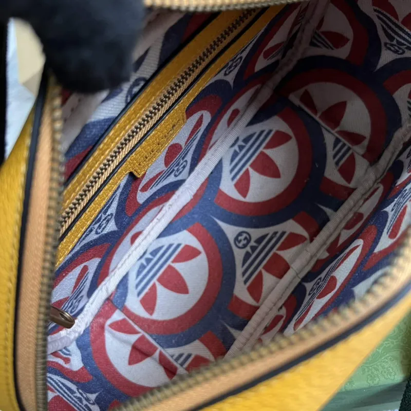 Adidas x Gucci malá ramenní taška 702427 Žlutá kůže