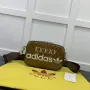 Adidas x Gucci malá ramenní taška 702427 Béžová a hnědá GG plátno