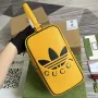 Adidas x Gucci mini taška s krátkým držadlem 702387 Žlutá kůže