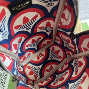 Adidas x Gucci mini taška s krátkým držadlem 702387 Černá kůže