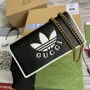Adidas x Gucci 621892 peněženka s řetízkem černá a bílá kůže