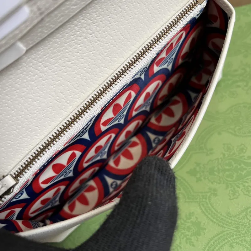 Adidas x Gucci 621892 peněženka s řetízkem černá a bílá kůže