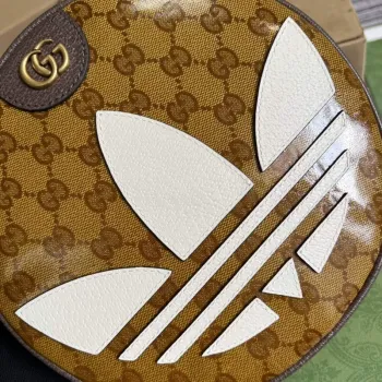 Adidas x Gucci 702640 Ophidia malá ramenní taška Béžová a hnědá