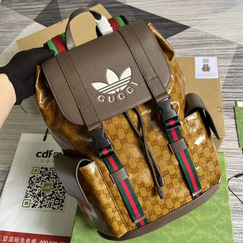 Adidas x Gucci batoh 495563 Béžová a hnědá