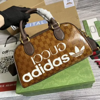 Adidas x Gucci 702397 mini taška přes rameno hnědá