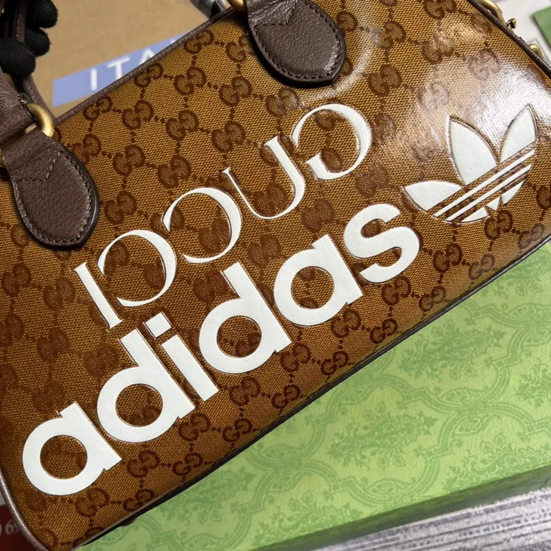 Adidas x Gucci 702397 mini taška přes rameno hnědá