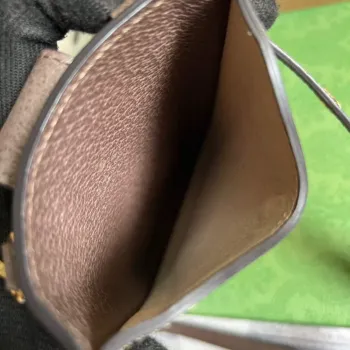 Gucci 700732 Pouzdro na telefon s potiskem kočky hnědé