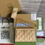 Gucci 702200 GG matelassé kožená kabelka přes rameno Béžová
