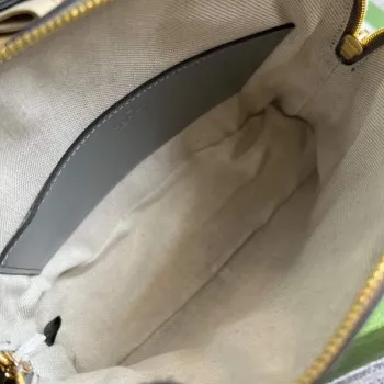 Gucci 702229 GG matelassé kožená kabelka přes rameno Prašná šedá