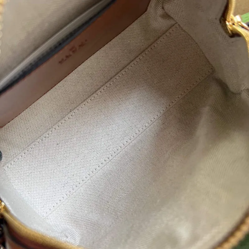 Gucci 702251 GG matelassé kožená taška s horním uchopem Hnědá