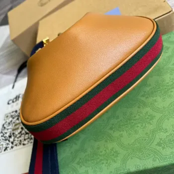 Gucci 699409 Gucci Attache malá kabelka přes rameno Tmavě oranžová