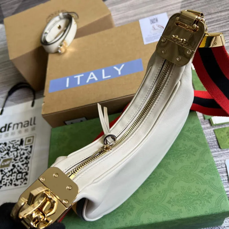 Gucci 699409 Gucci Attache malá ramenní taška Bílá