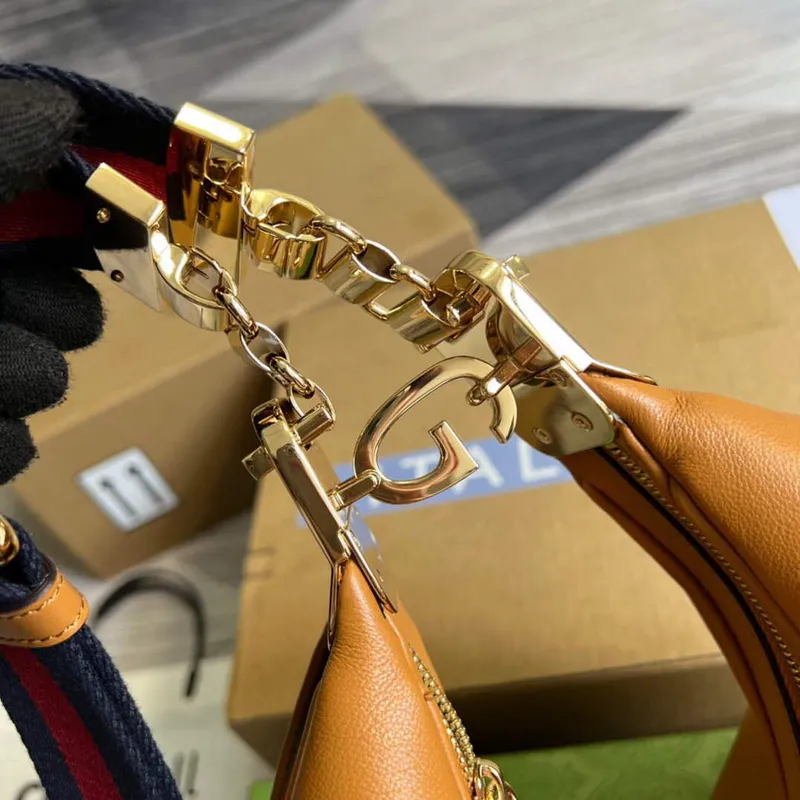 Gucci 702823 Gucci Attache velká taška přes rameno Tmavě oranžová