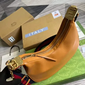 Gucci 702823 Gucci Attache velká taška přes rameno Tmavě oranžová