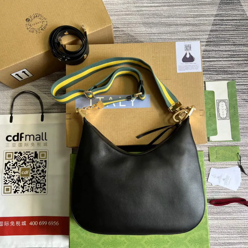 Gucci 702823 Gucci Attache velká kabelka přes rameno Černá