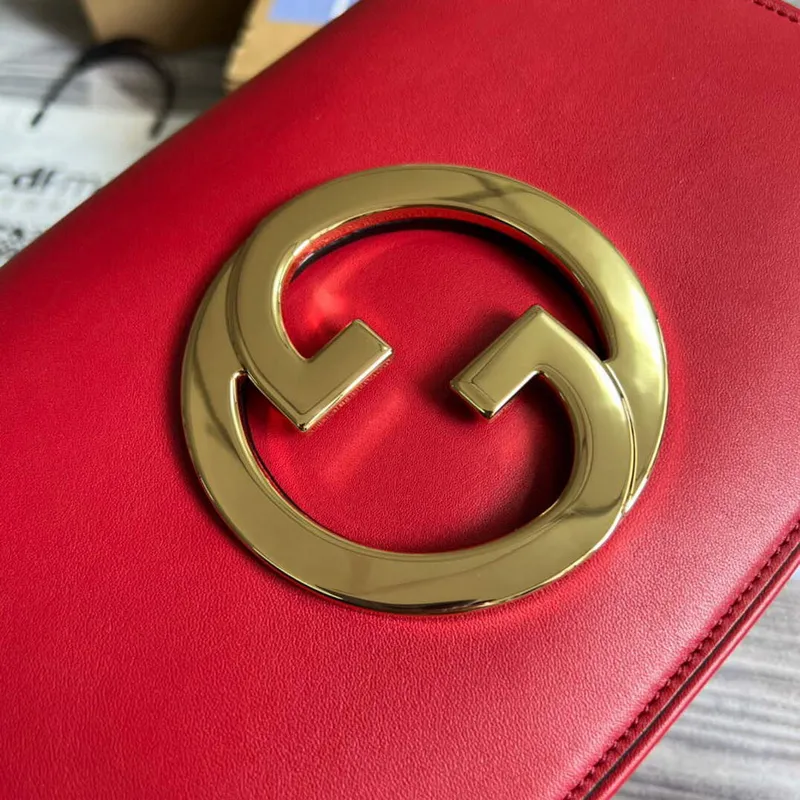 Gucci 699268 Gucci Blondie kožená taška přes rameno červená