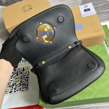 Gucci 699268 Gucci Blondie kožená taška přes rameno černá